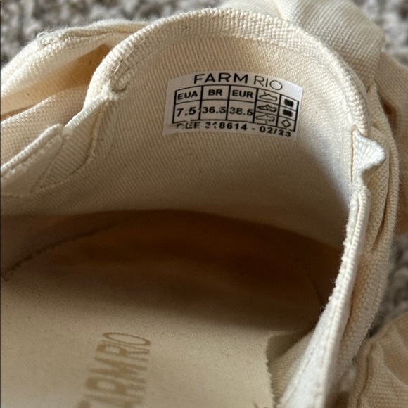 Farm Rio 7.5 Bow Mule Sneakers In Off White - Picture 6 of 7